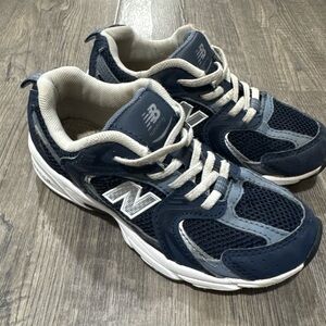 New Balance 530 Kids Running Shoes Navy Gray Sneakers Size 11.5